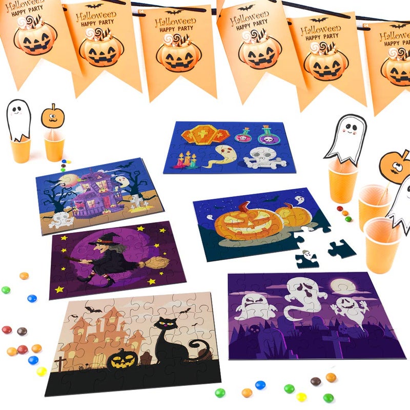 KiDEPOCH Halloween Puzzles Set of 6 Designs - 36 Pack, 24-Piece, 5.5 x 7.3 inches, Multicolor, Cardboard & Paper, Jigsaw, For Kids & Adults, Indoor & Classroom, Family Game Night & Party Favors - Image 5